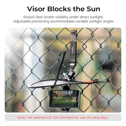 SMALLRIG Baseball Fence Mount for Game Changer, Phone & Action Camera Mount Kit with Phone Holder, Clamp, Magic Arm, Adapter Base, Sun Shade, Rope, Bag, for DJI, for GoPro, for Insta360-5726