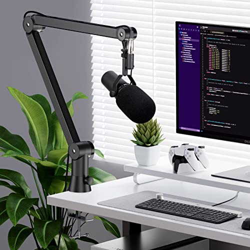 Mic Boom Arm Stand Compatible with Shure SM7B, MV7, Blue Yeti Mic, Fifine microphone, HyperX QuadCast Mic and Most Microphones, Premium Microphone Arm by YOUSHARES - color: Boom Arm for Microphone