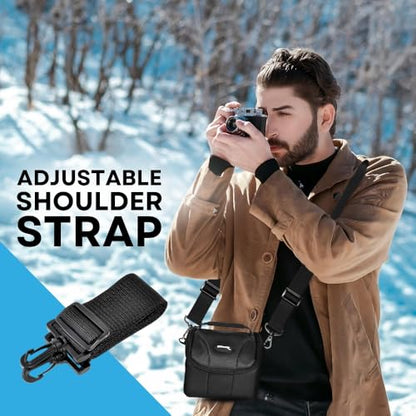Ultimaxx Small Carrying Case/Gadget Bag for Sony, Nikon, Canon, Olympus, Fuji, Pentax, Panasonic, Samsung,Leica, Kodak & Many More Cameras & Camcorders - size: Small