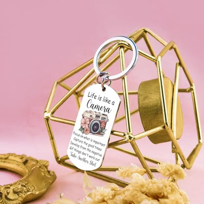 Ibiwe Photographers Gifts Camera Keychain Cool Gifts for Photographers Women Men Photograph Lovers Gift Unique Birthday Christmas Wedding Thank You Gift