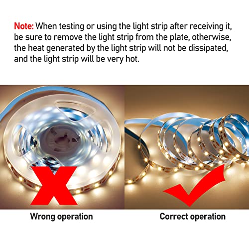USB LED Strip Light Warm White 3000K 5V USB Powered 13.12ft/4M 240LEDs Flexible SMD2835 High Brightness No-Waterproof IP20 LED Tape Lights(2pcs x 6.6ft) - color: Warm White