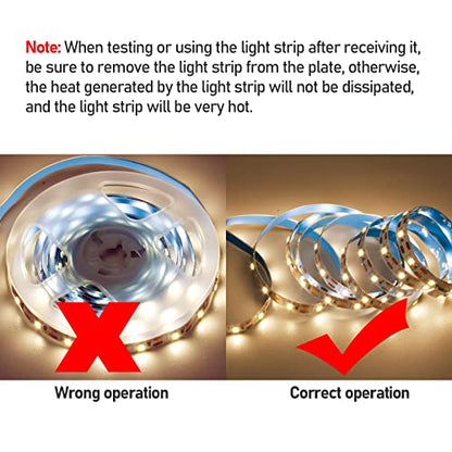 USB LED Strip Light Warm White 3000K 5V USB Powered 13.12ft/4M 240LEDs Flexible SMD2835 High Brightness No-Waterproof IP20 LED Tape Lights(2pcs x 6.6ft) - color: Warm White