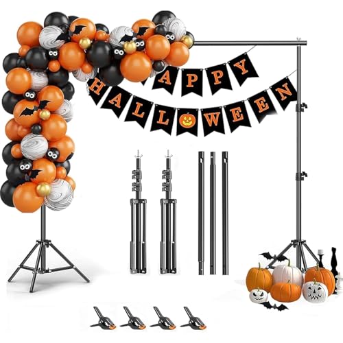 BEIYANG 6.5x6.5 FT Backdrop Stand, Adjustable Photo Background Stand Support kit with Carry Bag for Parties, Decoration, Wedding, Photo Video Studio Shooting - size: 6.5' x 6.5'