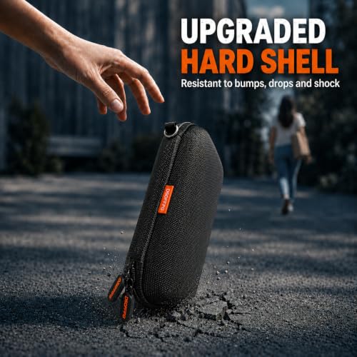 Small Hard Shell Zipper Case - Protective EVA Carrying Case - Universal Portable Storage Travel Pouch Bag for Power Bank, External Hard Drive, Charger, Cell Phone, USB Cable, Electronic Accessories