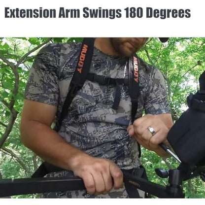 MUDDY MCA100 Basic Trail Arm, 360 Degree Head and 180 Degree Arm | 360 Degree Adjustable Forearm and Head, 180 Degree Extension, Quick-Release Mount, Includes Ratchet Strap, 4 Lb Weight Rating - style: Basic Camera Arm