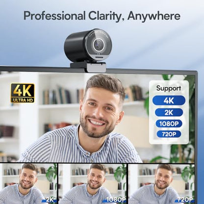 EMEET SmartCam S800-4K Webcam with Tripod for Streaming, Sony 1/2'' Sensor, Supports HDR, PDAF&TOF Dual-autofocus, 1080P@60FPS, Adjustable Heights with 360° Swivel Head, Perfect for Live Streaming - style: S800 1/2" Sensor with Tripod