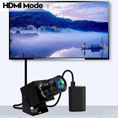 1080P HDMI Camera 4K USB Webcam for Live Streaming 30FPS 4X Optical Zoom Lens USB HDMI Simultaneous Output Video Camera Close-up PC Camers Plug and Play for Linux Raspberry Pi Jetson Nano - size: 2.8-12mm 4X Zoom Lens