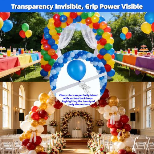 10 Pack Balloon Arch Clips, 3.5" Heavy Duty Transparent Plastic Spring Clamps, Large Backdrop Clips for Birthday Wedding Party Decoration, Backdrop, Photo Studio & Craft Supplies