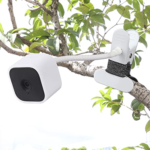 iTODOS 2 Pack Flexible Clip Clamp Mount - Compatible with Blink Mini, Outdoor (3rd Gen) XT3, XT, XT2, Indoor - 8 Inch Flexible Gooseneck Arm - Attach Camera Anywhere - size: Blink Flexible Clamp Mount White
