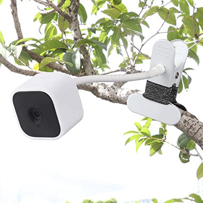 iTODOS 2 Pack Flexible Clip Clamp Mount - Compatible with Blink Mini, Outdoor (3rd Gen) XT3, XT, XT2, Indoor - 8 Inch Flexible Gooseneck Arm - Attach Camera Anywhere - size: Blink Flexible Clamp Mount White