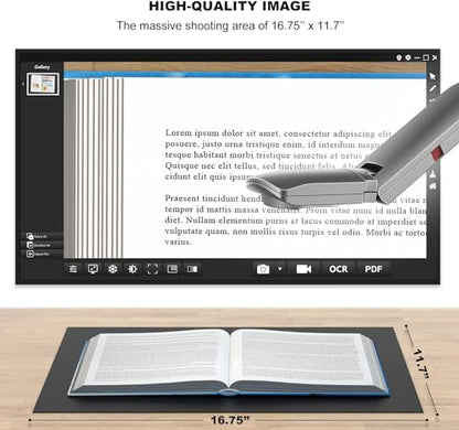 JOYUSING WiFi/USB/VGA/HDMI Four Mode 8MP Wireless Document Camera with 7200mAh Battery for Teachers, Mac, Windows, Compatible, Online Teaching, Distance Learning and Web Conferencing