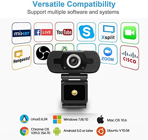 Anivia Upgraded 1080P HD Webcam with Microphone, Web Camera, USB Camera for Computer Plug and Play, 30FPS, for Meetings Video Calls Compatible with Desktop Laptop