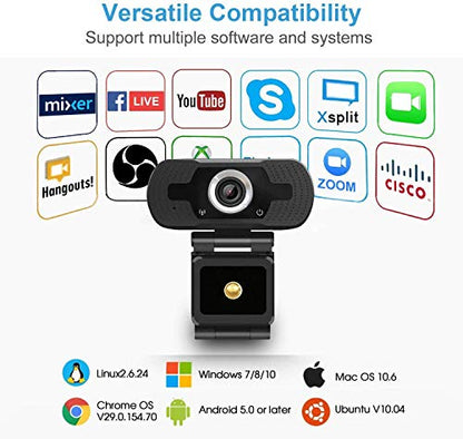 Anivia Upgraded 1080P HD Webcam with Microphone, Web Camera, USB Camera for Computer Plug and Play, 30FPS, for Meetings Video Calls Compatible with Desktop Laptop