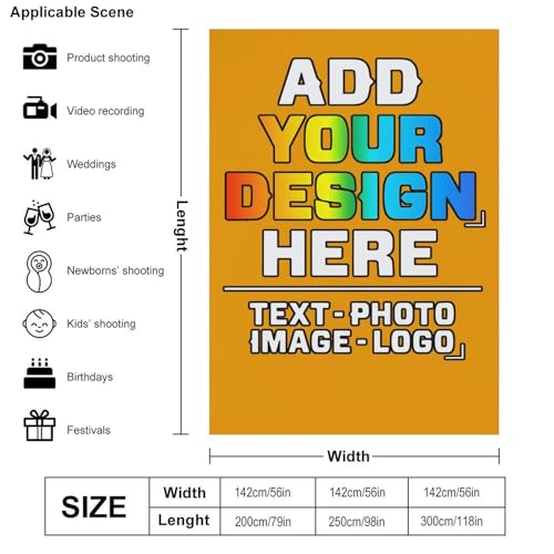 Custom Photography Cloth Design Your Own Photo Logo Text Personalized Backdrops Non-Reflective Non-Penetrating Photoshoot Background Screen Portrait Studio Photobooth Drops 56 X 79 Inches, Croci - color: Croci, size: 56"×79"