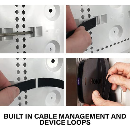 Legrand - OnQ Cable Management, In-Wall Media Box, Dual Purpose Structured Wiring Enclosure, TV Home Theater Recessed Storage Box, 17 Inch, White, ENP1700NA - size: 17 inch