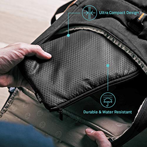 UT Wire Pocket Travel Lightweight Organizer Case with Zipper for Charger, Cable, Power Bank, Flash Memory Accessories Holder in Black - 2 Pack - size: 2 Pack