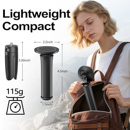 Phone Holder Stand for Desk,Adjustable Phone Holder for Recording,iPhone Stand for Filming,Cell Phone Stand Office Camping Travel Essentials,Detachable Tripod, Magnetic Stand for iPhone,Galaxy