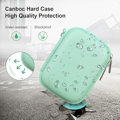 Canboc Carrying Case for Kodak PIXPRO FZ55/ FZ45 16MP Digital Camera, FZ45 Video Vlogging Camera Bag, Mesh Pocket fit Cable, SD Card, Mint Green (Case Only) - color: Small-Mint Green