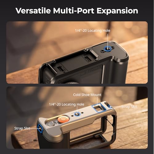 SMALLRIG Street Grip Kit for DJI Osmo Action 6, Aluminum Cage with Cold Shoe, Shoulder Strap, Lens Protection Ring, Protective Frame with 1/4"-20 Locating Holes, for Street Photography - 5891 - style: All-in-One Street Grip Kit