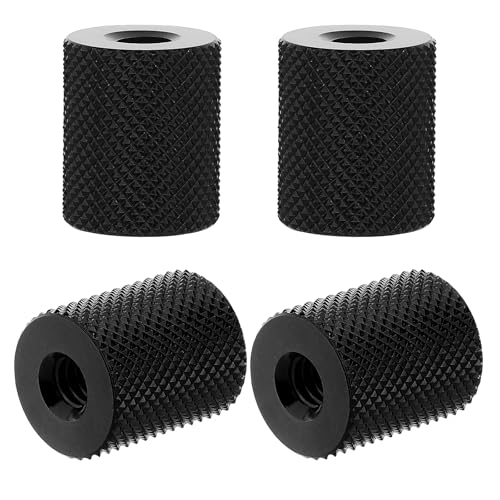4 Pcs Double Female Thread Tripod Cylinder Adapter Screw 1/4 to 1/4 with Center 1/4-20 Thread Photography Equipment Camera Tripod Nut Accessories Suitable for Electric Rails and Light Stands