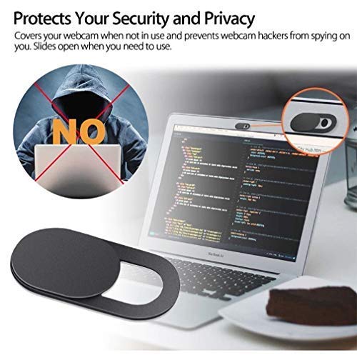 Ultra-Slim Laptop Camera Cover Slide | 0.03 Inch Thick | Upholds Digital Privacy | Compatible with Mobiles, Tablets, Desktops & Laptops | Classic Black - 3 Pack - style: Classic Black - 3 Pack