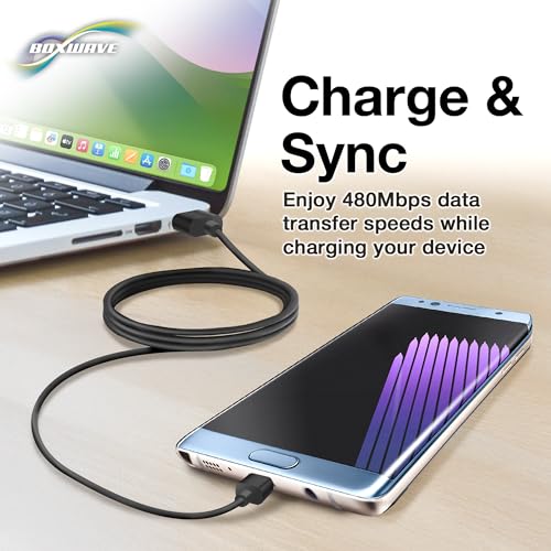 BoxWave Cable Compatible with Ricoh Theta S - DirectSync Cable, Durable Charge and Sync
