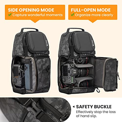 TARION Camera Sling Bag DSLR Sling Backpack for Photographers with Waterproof Raincover Tripod Holder TR-S - color: Sling Bag Grey, size: Large