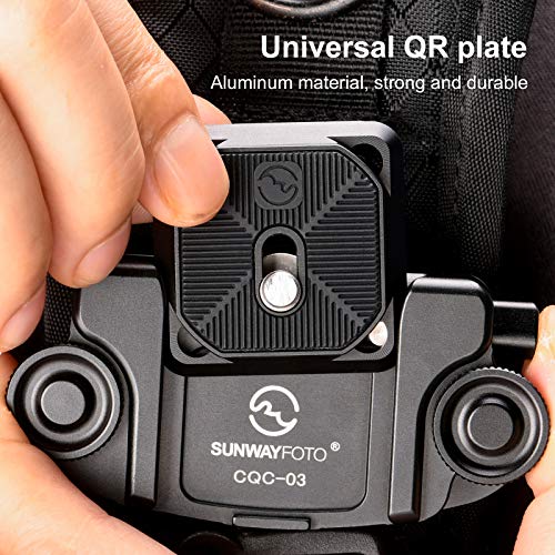 SUNWAY CP-39 39mm Arca Swiss Plate (2PCS) for DLSR Camera, Tripod Quick Release QR Plate