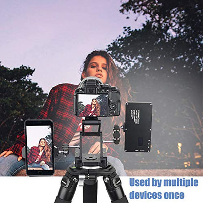 Z-Flex Tilt Tripod Head-INNOREL MH5 CNC Aluminum Alloy All Metal Flexible Folding Z Pan 360° Horizontal Rotation with Magic Arm and Phone Mounting Clip Max Load 6.61lb for Canon Nikon Sony DSRL Slider - size: MH5 Kit