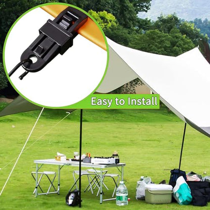 Heavy Duty Lock Grip Tarp Clips - 30 Pcs, Multipurpose Fix Clamp for Awnings, Camping Tent, Caravan Canopies & Shade Cloth (Black) - color: Black-30pcs