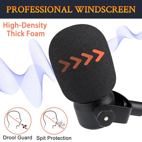 SOULWIT 2Pcs Pop Filter for RØDE(Rode) PodMic - Black
