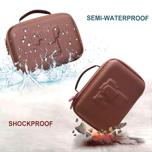 Camera Case Bag Compatible with Canon EOS Rebel T7/R50/R6 Mark II/R100/R50 V/T6/R8/R10/R5 Mark II/RP/R7/5D Mark IV/SL3/R5/T100 DSLR SLR Camera, Len and Tripod with 4 Dividers and Shoulder Strap, Brown - color: Brown, size: Small