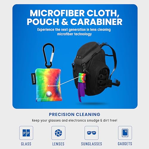 Microfiber Cloth & Glasses Wipes (3 Pack) Lens & Glasses Cleaning Cloth - Eyeglass Cleaner - Camera Lenses & Gadget Delicate Screens - Tie Dye - color: Tie Dye, size: 3 Pack