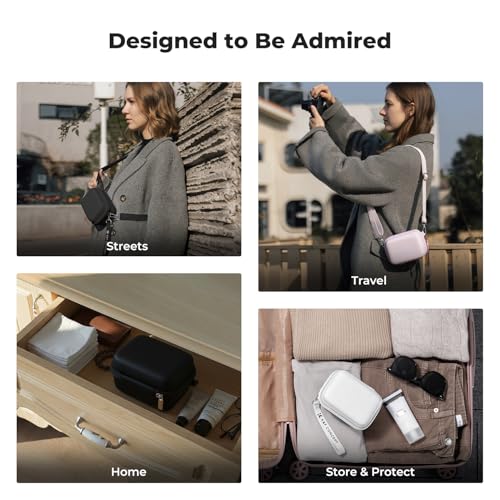 K&F CONCEPT Carrying Case for Digital Camera, Hard Shell Protective Travel Case Compatible with Ricoh GR III/GR IIIX/for Sony ZV-1 RX100/ for Canon G7X Mark III/G5X Mark II (Case Only) - color: Black