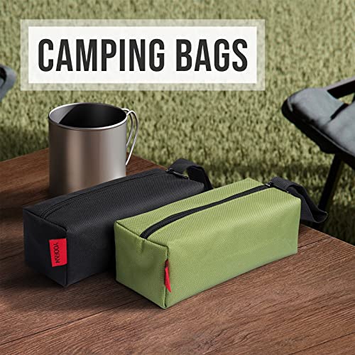 YOOFAN Small Tool Bags – Heavy Duty 1680D Waterproof Fabric Tool Pouch, Black/Red/Blue/Green/Yellow, 5-Packs