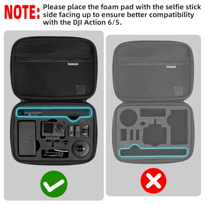 Surface-Waterproof DJI Osmo Action 6 Carrying Case,Travel Portable Bag Compatible With DJI Osmo Action 6/5 Pro/4/3 Adventure Combo