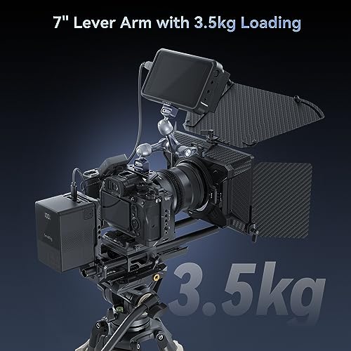 SMALLRIG 7" Rosette Magic Arm, Camera Monitor Mount, Articulating Arm with 1/4"-20 Screws and Anti-Twist Pins, Max Load Capacity 3.5kg Friction Arm, for Cameras, Monitors, LED Lights and Phones - size: 7" (Regular)