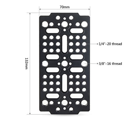 SmallRig Multi-Functional Cheese Plate with 1/4 3/8 Threads, Switching Mounting Plate w/Locating Point for ARRI for Camera and Tripod Plate - 1681