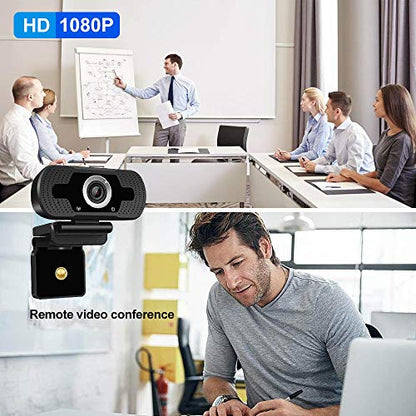 1080P USB Webcam with Mic PC Camera for Video Calling & Recording Video Conference/Online Teaching/Business Meeting Compatible with Computer Desktop Laptop MacBook for Windows Android iOS
