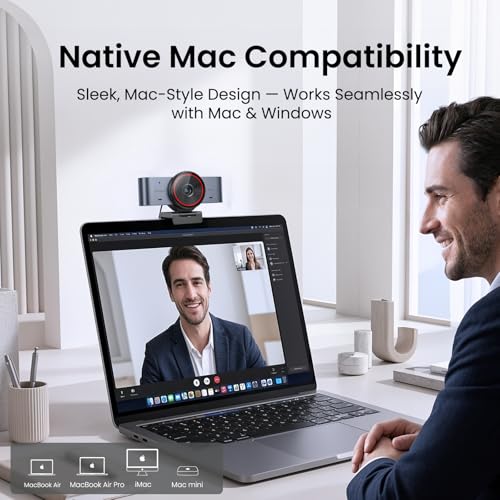 EMEET C960 Ultra 4K Webcam for Mac & PC, 1/1.5" Large Sensor, Metal Body, 0.2s Autofocus, DRC, Whiteboard Mode, Built-in Privacy Cover, 2 Mics, USB Webcam 4K for Meetings, Streaming & Content Creation - style: 4K Ultra