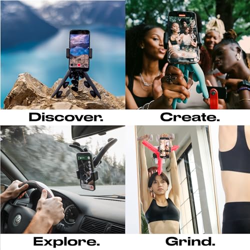 Tenikle PRO Volcano Red - Flexible Tentacle Tripod for Mobile Phone and Action Camera GoPro, Insta360, DJI Osmo, Bendable Suction Cup Camera Mount & Holder, iPhone & Android Compatible