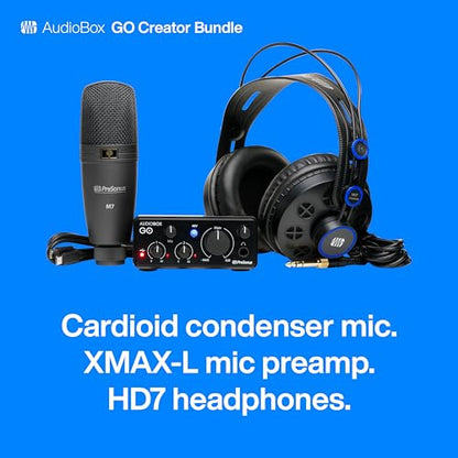 PreSonus AudioBox Go Creator Complete Studio Bundle - size: AudioBox GO + Mic + Headphones
