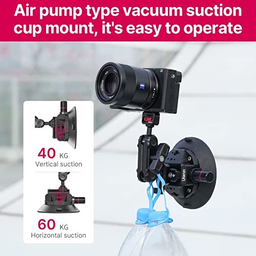 ULANZI SC-02 Suction Mount 4.5'', Magic Arm Bracket for DSLR Cameras Video | Shooting Filming Compatible with DJI OSMO Pocket 3/Pocket 4/Pocket 4 Pro/Luna/Insta 360 x 5/OSMO 360/Sony/Xtra Muse Cameras - size: 4.5" SC-02 Suction Mount
