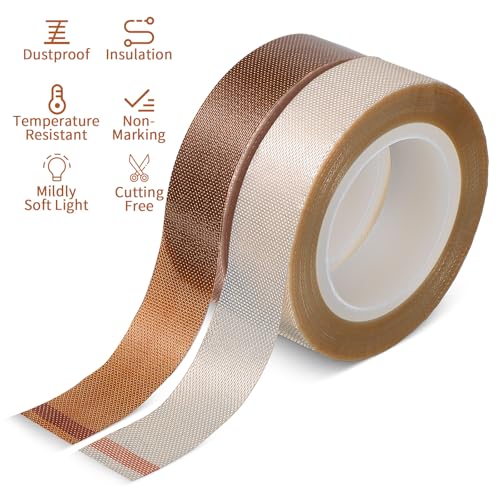 Light Dimming Tape, Led Light Strip Tape 0.59 in x 32.8 ft Light Dimming Masking Cover Sticker Soften Lighting Blocking Sticker Fits LED Strips, Cabinet, Cove, TV Backlight (Beige&Brown,2) - color: Beige&Brown