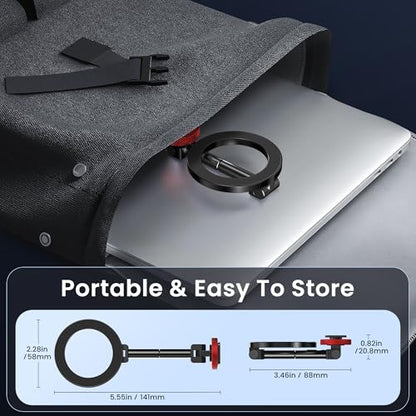 Itramax Magnetic Cold Shoe Camera Phone Mount for Magsafe,1/4" Threaded Hole iPhone Tripod Holder for iPhone 17 Pro Max 16 15 Plus 14 13 12,Samsung,Canon Nikon Sony DSLR,360° Rotation Photography - color: Black