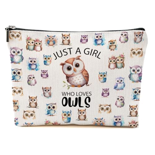 Adorable Owl Makeup Bag for Women, Portable Cosmetic Bag Travel Organizer Toiletry Accessories, Roomy Makeup Pouch with Zipper, Birthday Christmas Gifts for Women Girls Owl Lover - color: Multicolor 1401