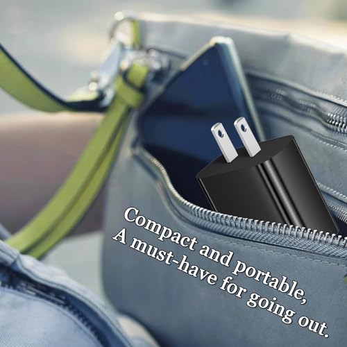 USB Wall Charger Power Supply 5V1A Charging Block 5W USB Charger Block with Compact Design 5 volt 1amp(1000mA) Adapter Plug for Small Appliances Such as Small Table Lamps/Kids Electric Toys/Smartwatch - color: 5v1a black