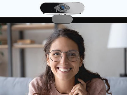 Webcam with Microphone Camera pc cam, 1080p HD Mini Facecam Video Conferencing, 360° Adjustable USB Web Cam Plug&Play for Conference Live Streaming Recording