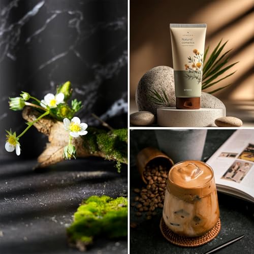 Product Photography Backdrops with Shadow Boards, 9Pcs 18 Curated Patterns Photography Prop Kit, Portable Small Photo Backdrop Board and PVC-Coated UGC Backdrops for Food Jewelry Mini Items, 16x11.5in