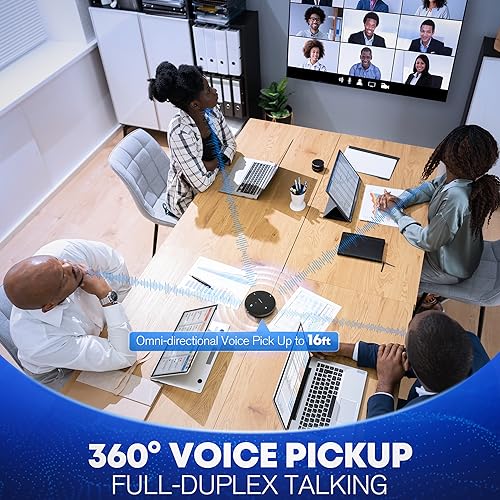 M4 Bluetooth Speakerphone Conference Microphone with AI Noise Reduction Full-Duplex AI Transcription USB Speakerphone 360° Voice Pickup Conference Speaker Home Office for Teams/Zoom, Black - color: M4 Black, style: M4 Omnidirectional Speakerphone